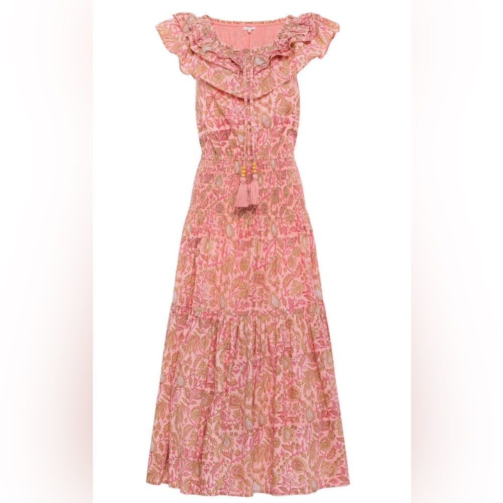 Anna Cate Penelope Floral Midi Dress Size Medium